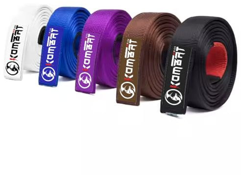 KOMBAT USA Erwachsene BJJ Gürtel | Premium Jiu Jitsu Gürtel mit Ärmelsteg für Rangierstreifen | verschiedene Größen | langlebig, Schwarz, A3