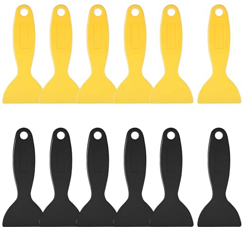 12 Stück Kunststoff Spachtel Set, 3D Druck Spachtel Kunststoff Messer, kunststoffspachtel, Flexibler Harzschaber, Luftblasenentferner Werkzeuge, Installationswerkzeug für 3D-Druck, für Füllen