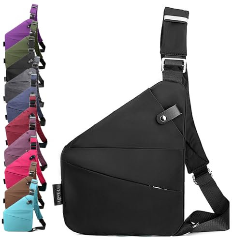 Flexr-Tasche, Flexr Tasche, Diebstahlsichere UmhäNgetasche, Diebstahlsichere Tasche Damen, Anti Diebstahl Tasche Damen, Anti Diebstahl Tasche Damen (Black,Rechte)