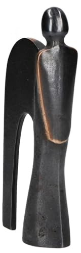 Butzon & Bercker Bronzefigur - Engel. Hoffnung und Zuversicht: edle Skulptur für Ihr Zuhause oder Büro, gestaltet vom Künstler Attila Bloj in ansprechender Geschenkverpackung inkl. Expertise