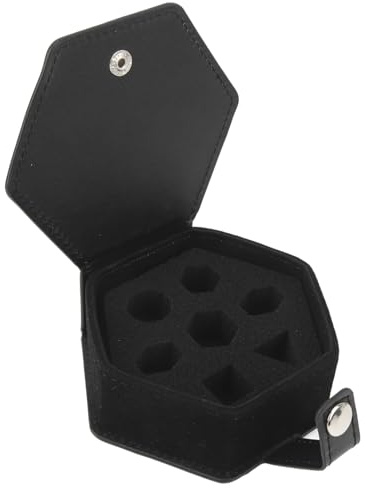 Asixxsix Würfeltablett, Hex-Würfelbox aus PU-Leder, Reisewürfel-Aufbewahrungsorganisator für Spieleabende, Turniere, Versammlungen, Multifunktional und Tragbar