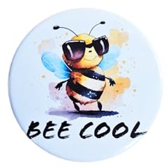 Ansteck-Button Brosche Anstecknadel Sicherheitsnadel Imker Biene bedruckt BEE COOL