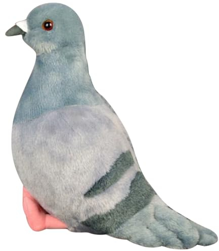 QWEPU Piccione Peluche,Piccione Bambola di Peluche Piccione Peluche Giocattoli Soft Animal,Peluche Collezionabile Adatto per Ragazzi e Ragazze Compleanno(grigio,20 cm)