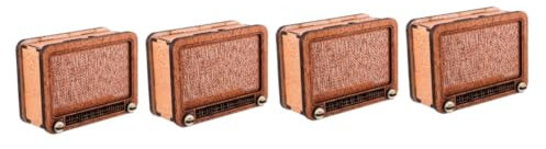NUOBESTY 4 Stück Spardose Aus Holz Mit Theke Theke Sparschwein Kindergeschenk Holzhandwerk (eine Art Radio) Digital Anlage Quartal Retro-Bank Zerschlagen Deckel Kassenschublade Fall Hölzern