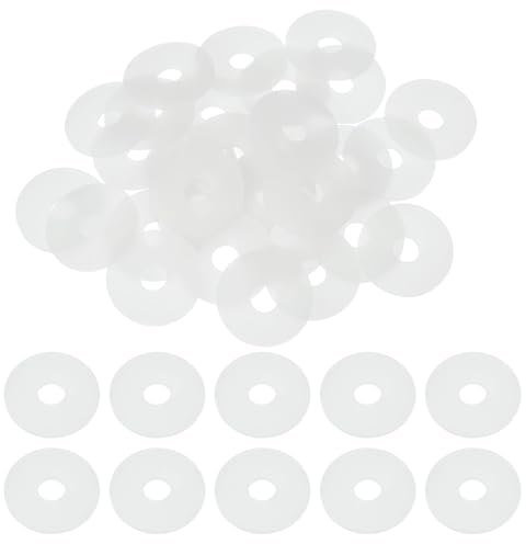 sourcing map 30 rondelle piatte in silicone M7, diametro interno 7 mm, diametro esterno 30 mm, spessore 2 mm, guarnizione in foglio di plastica, guarnizione distanziatore per tubo dell'acqua, colore