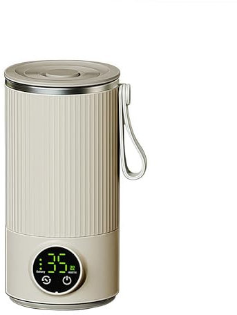 Mousseur à lait et cuiseur vapeur 4 en 1 avec contrôle automatique de la température sans fil portable en acier inoxydable