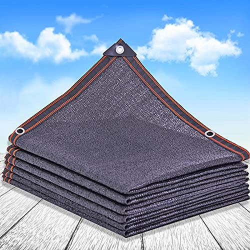 Telo ombreggiante con protezione UV all'80%, traspirante, nero, impermeabile, per piante da giardino, balcone e tetto dell'auto (6 x 6 m) – soluzione parasole a vela