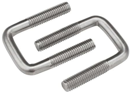 M6/M8/M10 304 Edelstahl U-Bolzen Rechtwinklige Schraube Vierkantschraube Bolzenclip Klemmschraube Rohrclip Rohrclip U-Klemme(M8x60x100-1pcs)