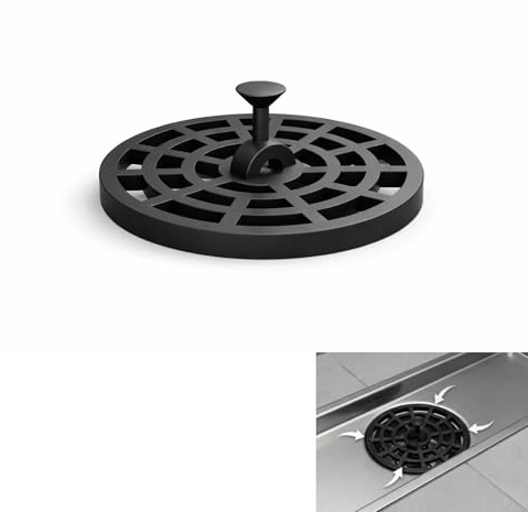 Ersatz-Haarsieb Einsatz kompatibel mit TECE Drainline Duschabläufen/Duschrinnen – passend für Ø 49 mm – Höhe 15 mm – werkzeuglos einsetzbar – Alternative zum TECE Haarsieb 660005