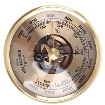 Altimeter Barometer Metal Round Dial Barometer 90/70mm Wall Mounted Perspective Weather(70mm)