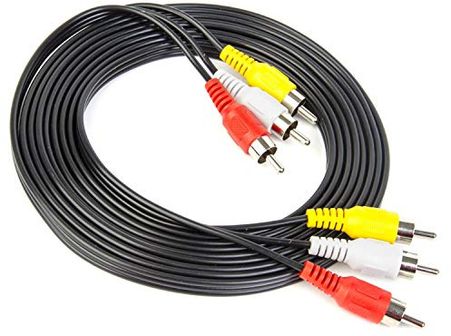 XENOCAM RCA 5FT Audio/Video Composite Cable DVD/VCR/SAT Yellow/White/red connectors 3 Male to 3 Male