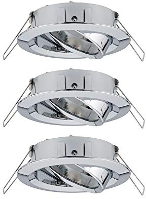 Paulmann 92488 Einbauleuchte Choose Spot schwenkbar max. 3x10W Deckeneinbaustrahler Chrom Einbaulampe ohne Leuchtmittel Alu