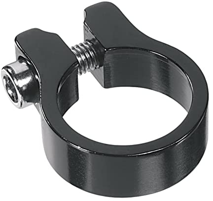 cyclingcolors Fahrrad Sattelklemme Leichtgewicht Aluminium Sattelkloben Sitzklemme Klemmanzüge Rahmensitzrohr, Durchmesser 34.9 mm (Schwarz)