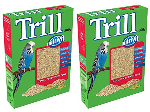 Bird Supplies Trill Nutrivit Alleinfuttermittel für Wellensittiche, mit Vitaminen, 500 g, 2 Stück