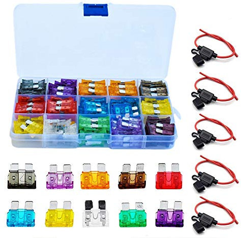 Sicherungshalter Auto Sicherungen Set Glas Sicherungen Blade-Sicherungen Circuit Breaker Inline-Sicherungshalter