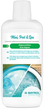 BAYROL Mini Pool&Spa Anti-Algues 1 L - Anti algues Non moussant pour empêcher la prolifération des algues dans Piscine Hors Sol, Tubulaire, Spa Gonflable - avec Effet clarifiant