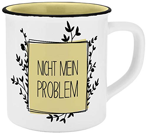 Tasse Nicht mein Problem Emaille-Optik 400ml