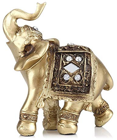 OUKENS Elefante Elegante, Figura Coleccionable de Elefante de la Suerte de Riqueza, decoración del hogar, colección de Regalos de decoración de Oficina(S)