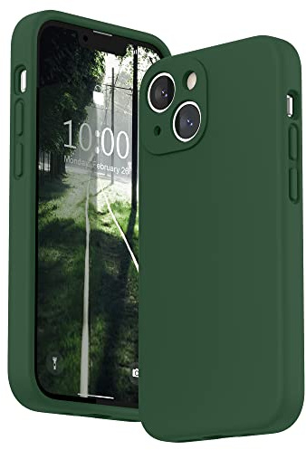 SURPHY für iPhone 13 Mini Hülle Silikon mit Displayschutzfolie | Case mit Kameraschutz Stoßfeste Handyhülle 5,4 mit Erhöhter Randschutz