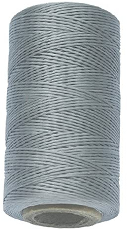 Anawakia 260 m Wachsfaden Nähgarn Allesnäher Gewachst Ledergarn Wachsband Thread Cord Ledergarn Nähen Handwerk Sattlergarn Zwirn Ø 0.8 mm (Hellgrau)