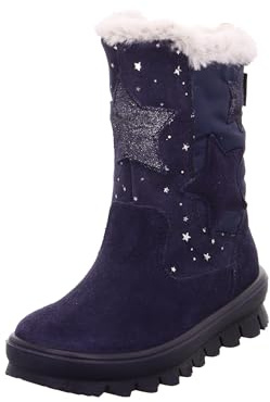 Superfit Mädchen Flavia Warm Gefütterte Gore-tex Schneestiefel, Blau 8000, 35 EU