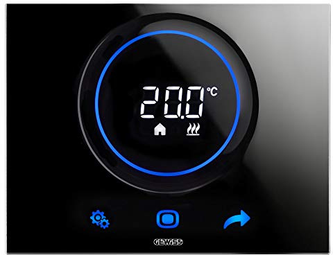 Gewiss Termostato Thermo Ice Wi-Fi de pared, negro, Chorus