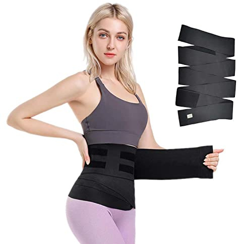 HKJHKJ Waist Trainer Women, Waist Cincher Belt Shapewear Sports Girdles Waist Trimmer Postpartum Belly Wrap Adjustable Comfortable Lumbar Waist Support Belt for Slimming，Fitness Workout, Unisex
