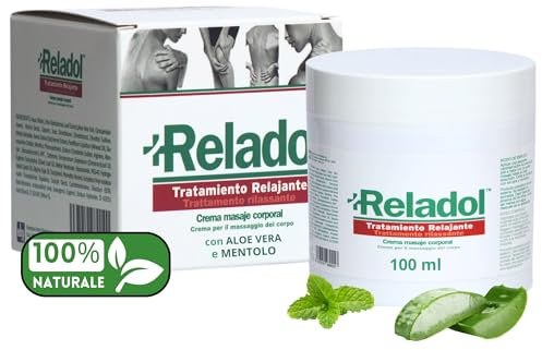 Reladol - Crema Calentadora 100 ml, Gel para Masaje Muscular que Alivia y Proporciona Bienestar a la Piel del Cuerpo con Actividad Antálgica Miorrelajante, Aroma a Mentol