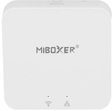 LIGHTEU®, Milight Miboxer Zigbee3.0 Gateway kompatibel mit Allen Zigbee 3.0-Produkten, unterstützt TUYA Smart APP, Bluetooth Mesh Voice Control, ZB-Box3
