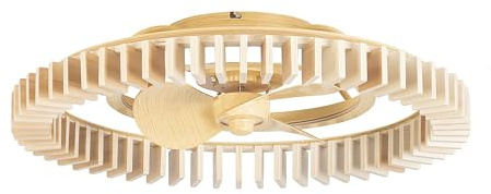 FORLIGHT Ventilador de Techo con Luz LED Silencioso, 6 Velocidades, Regulador de Intensidad y Temperatura de Color, Ideal para Salón o Dormitorio, Marrón