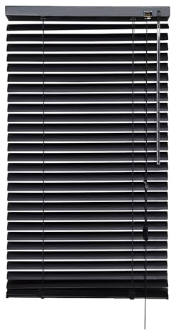 iYueMps Jalousie, Aluminium, 60 x 160 cm, Schwarz