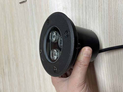 Goodia Bodenstrahler Außen, 4Stk. 3W Bodeneinbaustrahler Aussen 230V AC 280 Lumen IP67 Bodenstrahler LED Bodenbeleuchtung Aussen, Bis zu 1000 kg Belastbar Warmweiß, Rund Schwarz