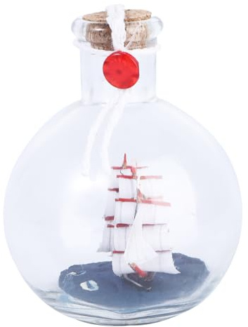 Cabilock Glasflasche Treibflasche Dekorative Glas Inneren im Schiff Einzigartige Zufällige aus Praktische Dekoration Stilvolle Farbe Desktop für Wohnumgebung