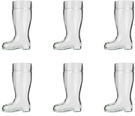 Copa de Cerveza, Vaso de Cervezas, Botas de Cerveza - Juego de 6, 0,25 L