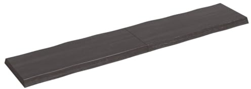 TJROO Tischplatte Dunkelgrau 200x40x6 cm Massives Eichenholz Esstischplatte Möbelplatten Massivholzplatte Tischplatten Deckplatte Esstiach Holzplatten Schreibtischplatten Tabletop