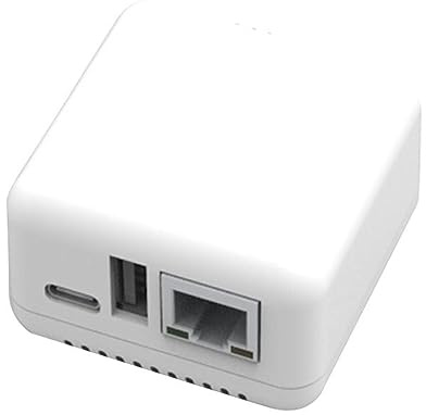 iFutniew 1 Piece NP330 Network Print Server Mini White with 1X 10/100 Mbps RJ-45 LAN Port WiFi Network Function for Windows XP Android