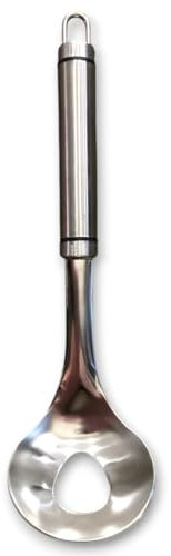 ChicHouse – Mestolo Forato in Acciaio Inox con Manico Lungo – Accessorio Cucina Multifunzionale per Polpette, Verdure, Carne da Brodo – Con Foro per Appenderlo