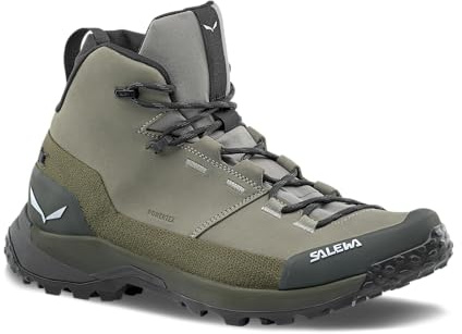 SALEWA PUEZ LEATHER MID PTX M, 8,5, Shadow/Dark Olive