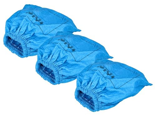 vhbw 3X Textilfilter kompatibel mit Kärcher SE 4002, VC6000, WD1, WD2 Staubsauger, Nass-/Trockensauger - Stoffbeutel, Abwaschbar Blau