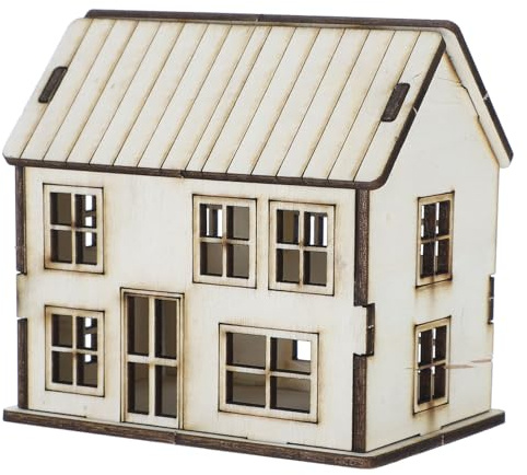 HIAKDOFT Holzhaus-puzzle Zum Selberbauen Rustikale Weihnachtshäuser Aus Holz Detailliertes Design Für Miniaturszenen Dekoratives Objekt Für Tischdekoration Bastelsets Für Erwachsene Und