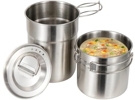 Camping Pocchettiere Cooking Set with Stainless Steel Backpack | Outdoor Survival Equipment, Portable Kitchen Tools for Hiking, Camping and Hiking