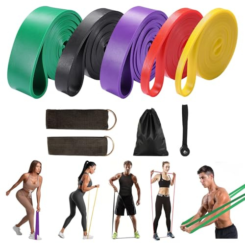 Träningsband, motståndsband, 5 st motståndsband, träningsband, träningsband, motståndsband, styrketräning, pull-upband, fitnessband, för styrketräning, träning