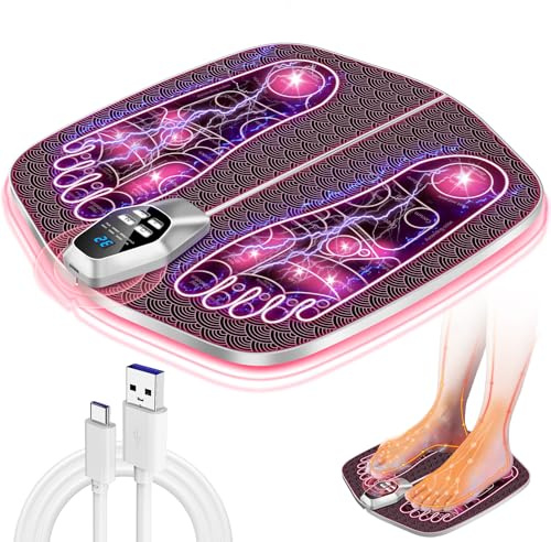 Fußmassagegerät 【Fortschrittliche EMS - Technologie】【Tiefenmuskelaktivierung - Schnelle Erholung】EMS Fussmassagegerät Mit 8 Massageprogramme 32 Intensitätsstufen, Foot Massager