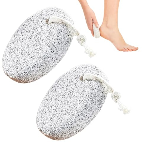 MKEAWWU Pietra Pomice Naturale Per Piedi 2 Pc, Lava Pedicure Tools Rimozione Del Callo Della Pelle Dura Per Piedi E Mani - Esfoliazione Del Piede Naturale Per Rimuovere La Pelle Morta