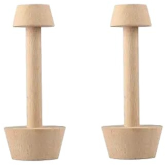 Nlinlin 2Pcs Tart Tamper Pastry Tamper Double Side Wooden Egg Mold DIY Cake Pastry Pusher for Kitchen Party Baking Tools, Pie, Tart and Quiche Pans, 1