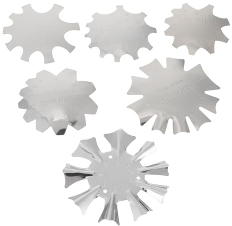Sewroro Coupe-Ongles en Acier Inoxydable 6 Pièces Gabarits de Manucure Multifonctionnels pour Modelage d'Ongles Outils de Manucure DIY Adaptés aux Salons Spas et Usage Domestique