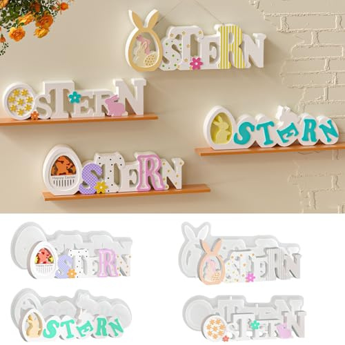 Silikonformen Gießformen Ostern, Silikonform Osterhase Gießform Ostern Gießformen Silikon Ostern Silikonform Hase Giessformen Silikon Frühling Silikonformen Buchstaben OSTERN Gips zum Gießen (4pcs)