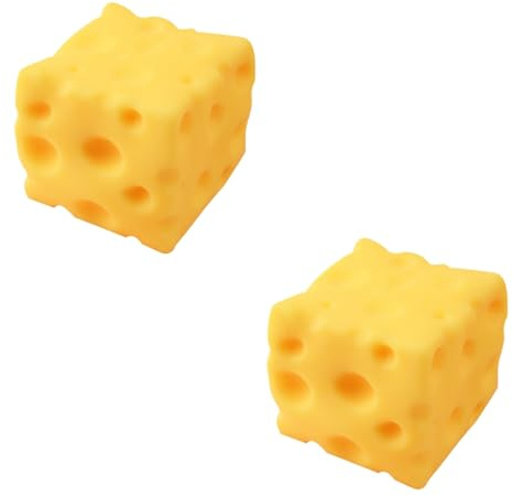 Big Cheese Squishy, 2 Stück Käse Squishy, Butter Squishys, Käse Spielzeug Stressball, Stressabbau Realistischer Käseform, Sensorisches Spielzeug Für Büroreisen Nach Hause, Geschenke