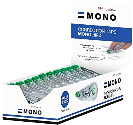 Tombow CT-CA4-10P - Rullo di correzione, 4,2 mm x 10 m, 10 pezzi, sfusi