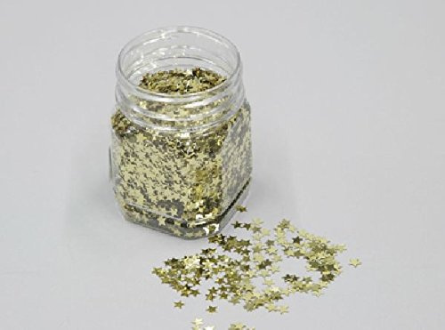 Schreiber Deko Glittersterne Gold Dekostreu Sterne, Dose je 80 Gramm, Weihnachtsdeko